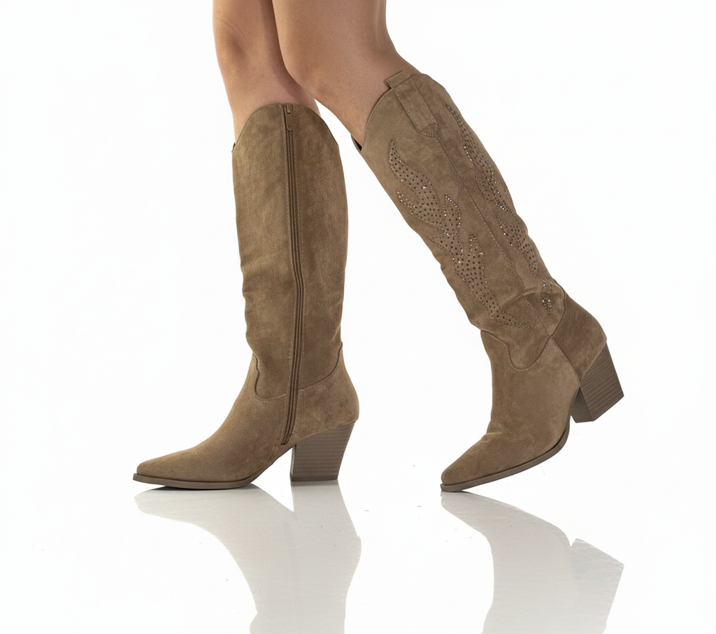 Botte strass pour femme